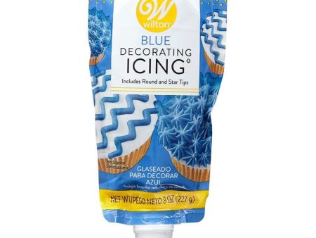 Blue Icing Pouch with Tips, 8 oz. Hot on Sale