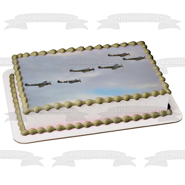 Fighter Planes Edible Cake Topper Image ABPID52573 Online now