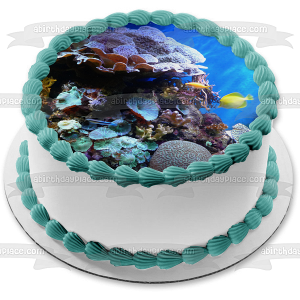 Ocean Life and Scape Fish Coral Edible Cake Topper Image ABPID52571 Online