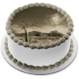 Trees Sepia Tone Bleak Landscape Edible Cake Topper Image ABPID52589 For Discount