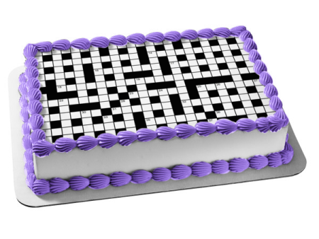 Crossword Puzzle Edible Cake Topper Image ABPID52319 Hot on Sale