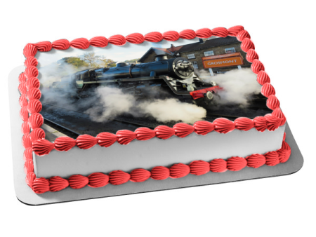 Locomotive Rail Transport System Train Edible Cake Topper Image ABPID52588 Online now