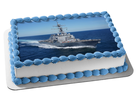 USS Fitzgerald Arleigh Burke-Class Destroyer Edible Cake Topper Image ABPID52580 Supply