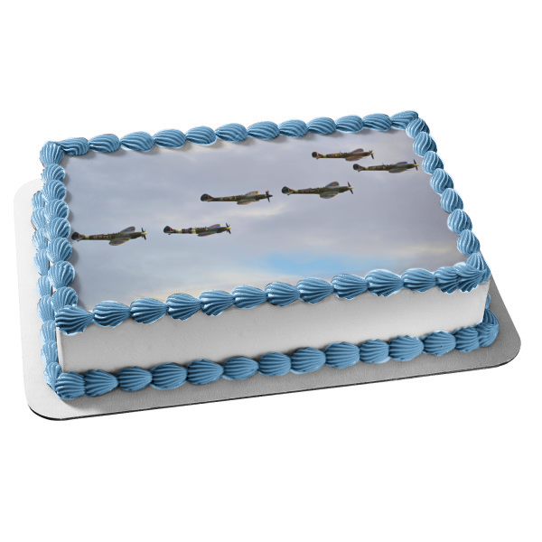 Fighter Planes Edible Cake Topper Image ABPID52573 Online now