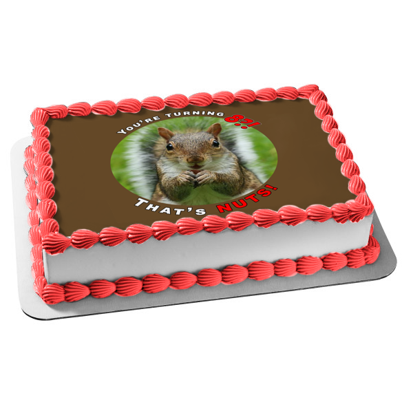 That s Nuts Squirrel Customize Your Age Edible Cake Topper Image ABPID52356 Hot on Sale