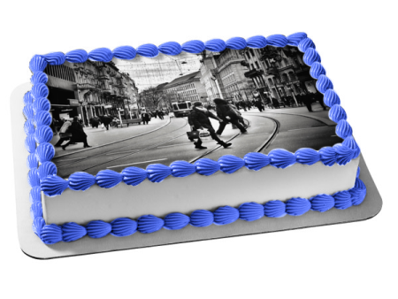 Bahnhofstrasse Street Zurich People Walking Edible Cake Topper Image ABPID52583 For Cheap