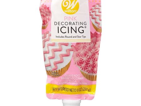 Pink Icing Pouch with Tips, 8 oz. Cheap