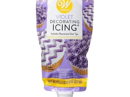 Purple Icing Pouch with Tips, 8 oz. Online