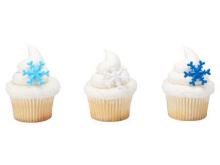 Blue Snowflake Cupcake Rings on Sale