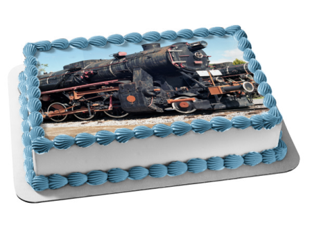 Train on a Track Edible Cake Topper Image ABPID52581 Cheap