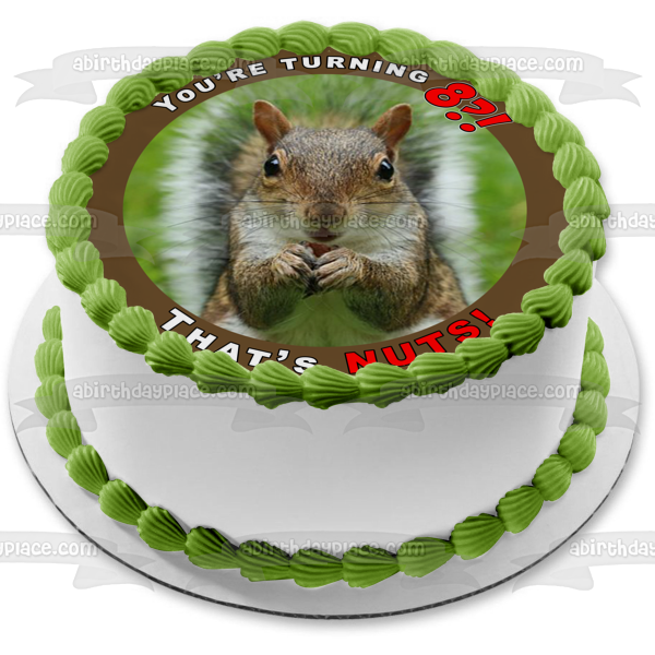 That s Nuts Squirrel Customize Your Age Edible Cake Topper Image ABPID52356 Hot on Sale