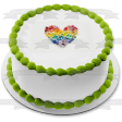 Heart Made of Craft Supplies Edible Cake Topper Image ABPID52563 Hot on Sale