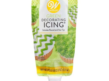 Green Icing Pouch with Tips, 8 oz. Online Sale