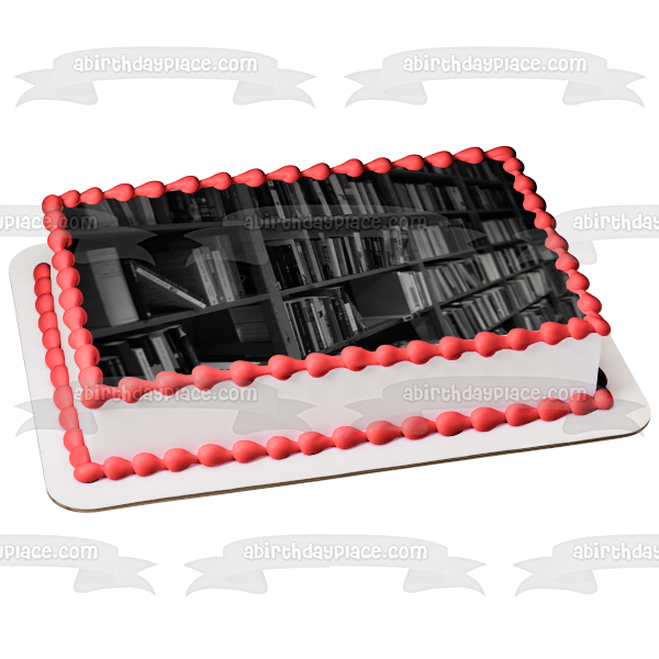 Library Book Shelf Edible Cake Topper Image ABPID52574 For Cheap