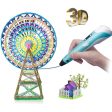 3D Pen-2 Intelligent Printing Pen Drawing Toy With 1.75MM PLA Filaments - Refills 10mm Each Sale