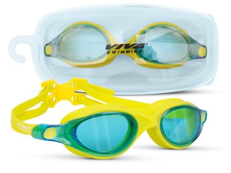 Viva Vision Swimming Goggles (Mirrored Nose Bridge, Anti-Fog and UV Protection) | 8 - 12 Years For Discount