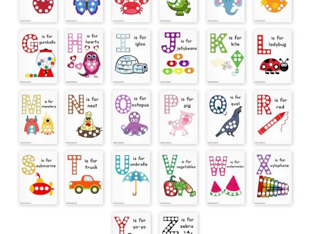 A-Z Alphabets Reusable Dot Sticker Activity Set For Sale