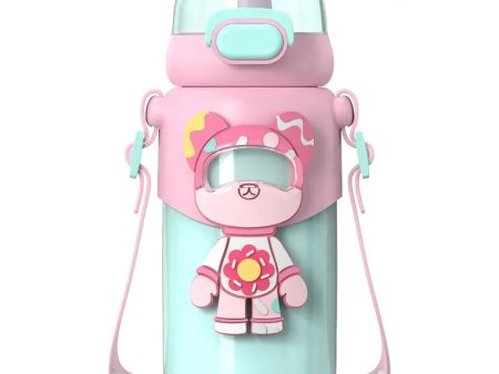 Astro Bear Water Bottle (460ml) | Mint Green Supply