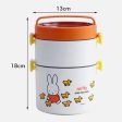 Vertical 2 Storey Kids Tiffin lunch Box (Orange Cream) Sale