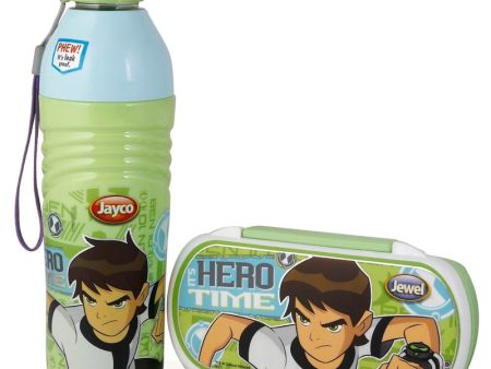 Original Licensed Crispy Wavee Lunch Box and Cartoon Water Bottle Set - Ben 10 on Sale