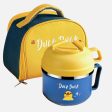 Blue Duck Themed Handle Lunch Box with Matching Lunch Box Cover Fashion