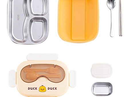 Yellow Duck Double Lock Stainless Steel Kids Lunch Box | Small Size Online now