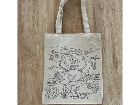 DIY Colouring Little Mermaid Tote Bag on Sale