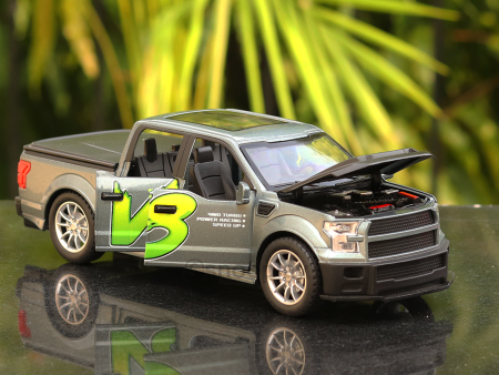 Diecast Car Resembling Ford F350 with Openable Parts, Lights and Sounds (Scale 1:22) - Assorted Designs and Colours Online