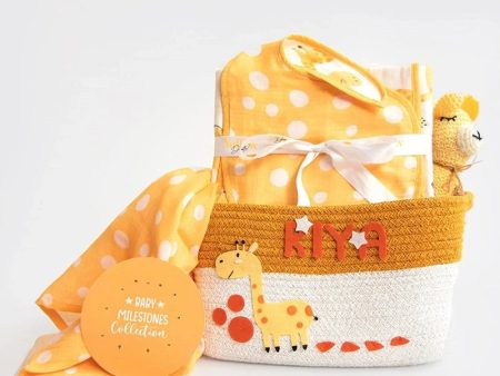 Personalised Cute Polka - Organic Bedding Gift Basket (Collective) - COD Not Available Online Sale