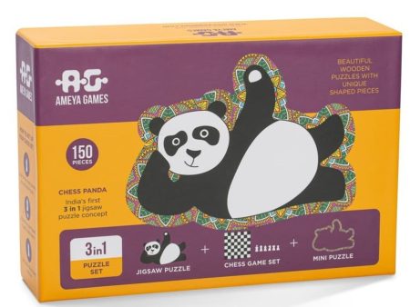 Chess Panda- 150 Piece Fun Acrylic Jigsaw Puzzle For Sale