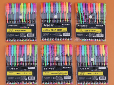 Pack of 6 Neon Colors Highlighter 1.0 mm Pen Set (Each Set Contains 12 Pens) | Return Gifts and Party Favours For Cheap