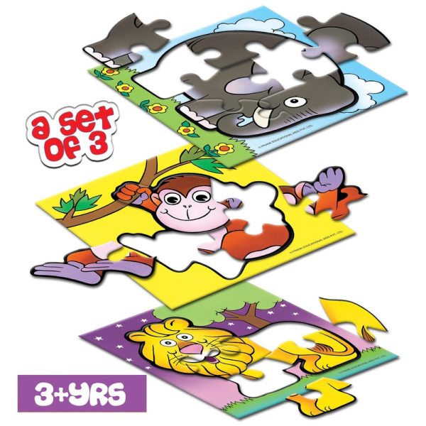 The Jungle - A Set of 3 First Puzzles - 4, 5 & 6 Pieces Discount