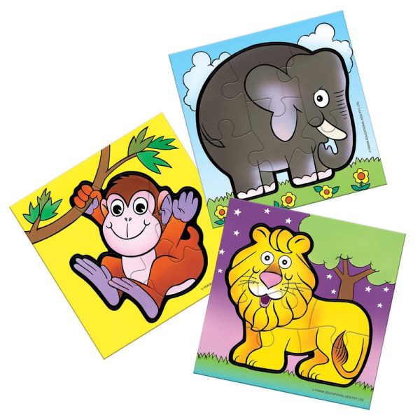 The Jungle - A Set of 3 First Puzzles - 4, 5 & 6 Pieces Discount