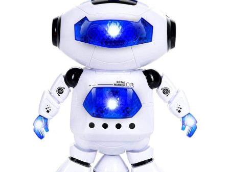 360° Spinning Dancing Robot Toy with LED Light and Music (Battery Exclude) Supply