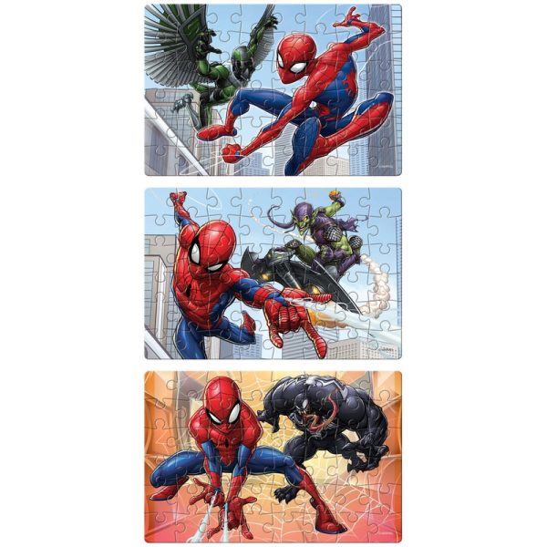 Spider-Man - 3 in 1 Puzzle - 48 Pieces Each on Sale