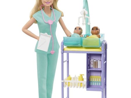 Original Barbie Careers Doll & Playset - Baby Hospital Theme with 2 Baby Doll Furniture & Accessories Online now