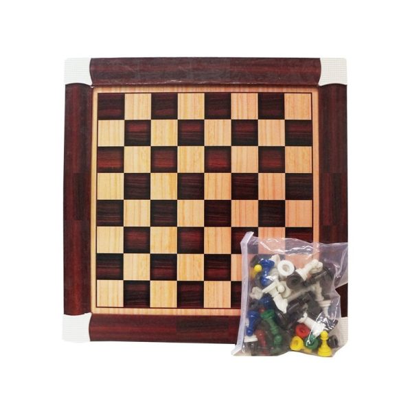 Chess and Ludo 2 in 1 Board Set Wooden Reversible Game Set for Kids & Adults Cheap