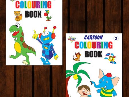 Cartoon Copy Colouring Book for Painting and Colouring (Set of 2 Books) - Part 1 on Sale