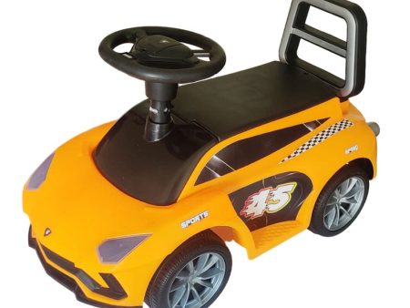 Ride on & Push Car with Horn, Steering, Backrest and Under Seat Storage - Orange on Sale