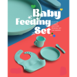 4 Piece Certified Silicone Baby Feeding Set (Microwave & Dishwasher Safe) - Blue Sale