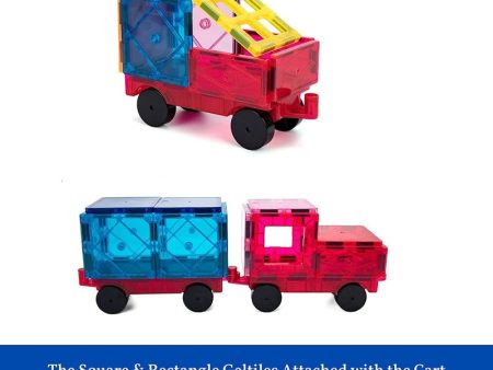 Geltiles Cart Wheels Set of 2 Magnetic Tiles Sale