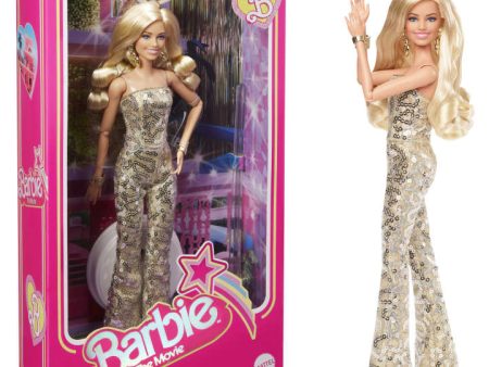 Original Barbie Doll Golden Dress (Margot Robbie As Barbie In Gold Disco Jumpsuit) Supply