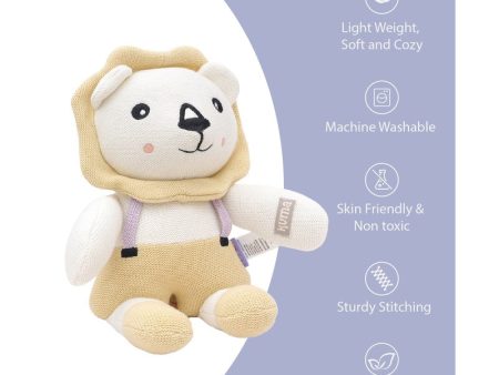 Kuma Knitted Soft Toy- White Hot on Sale