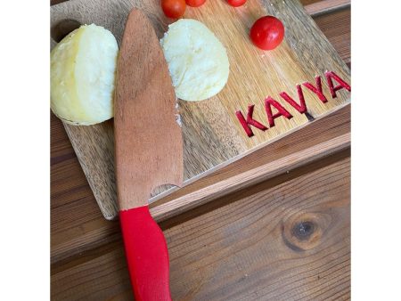 Personalised Chopping board & Montessori Knife (COD Not Available) Cheap