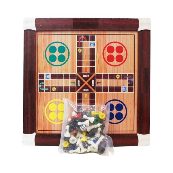 Chess and Ludo 2 in 1 Board Set Wooden Reversible Game Set for Kids & Adults Cheap