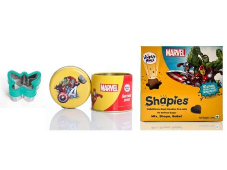 Shapies DIY Ragi Cookie Refill Pack (Disney Marvel) with Cookie Tin and Cookie Cutter (Assorted Design) on Sale