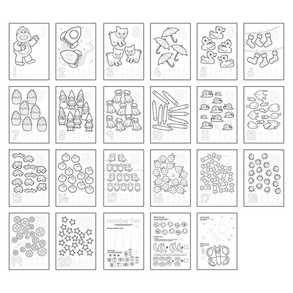 1-20 Sticker Colouring Book Online Sale