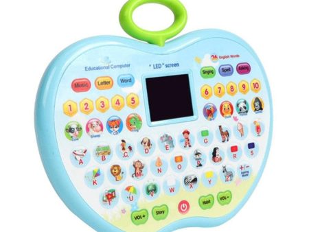 Apple Shape Educational Tablet Toy (Early Educational Learning Machine Toys) - Blue For Cheap