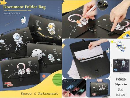 Space Themed Professional File Folders for Certificates, Documents Bag Document Holder (Random Colors) Supply