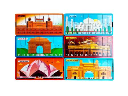 1-50 Numbers Monuments Jigsaw Strip Puzzle For Cheap